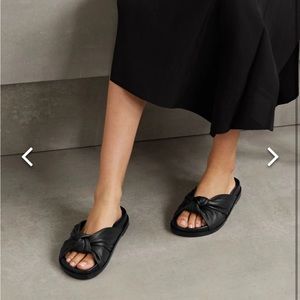 Porte and Paire black knot sandals